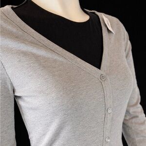 GAP Light Gray V-Neck Cardigan